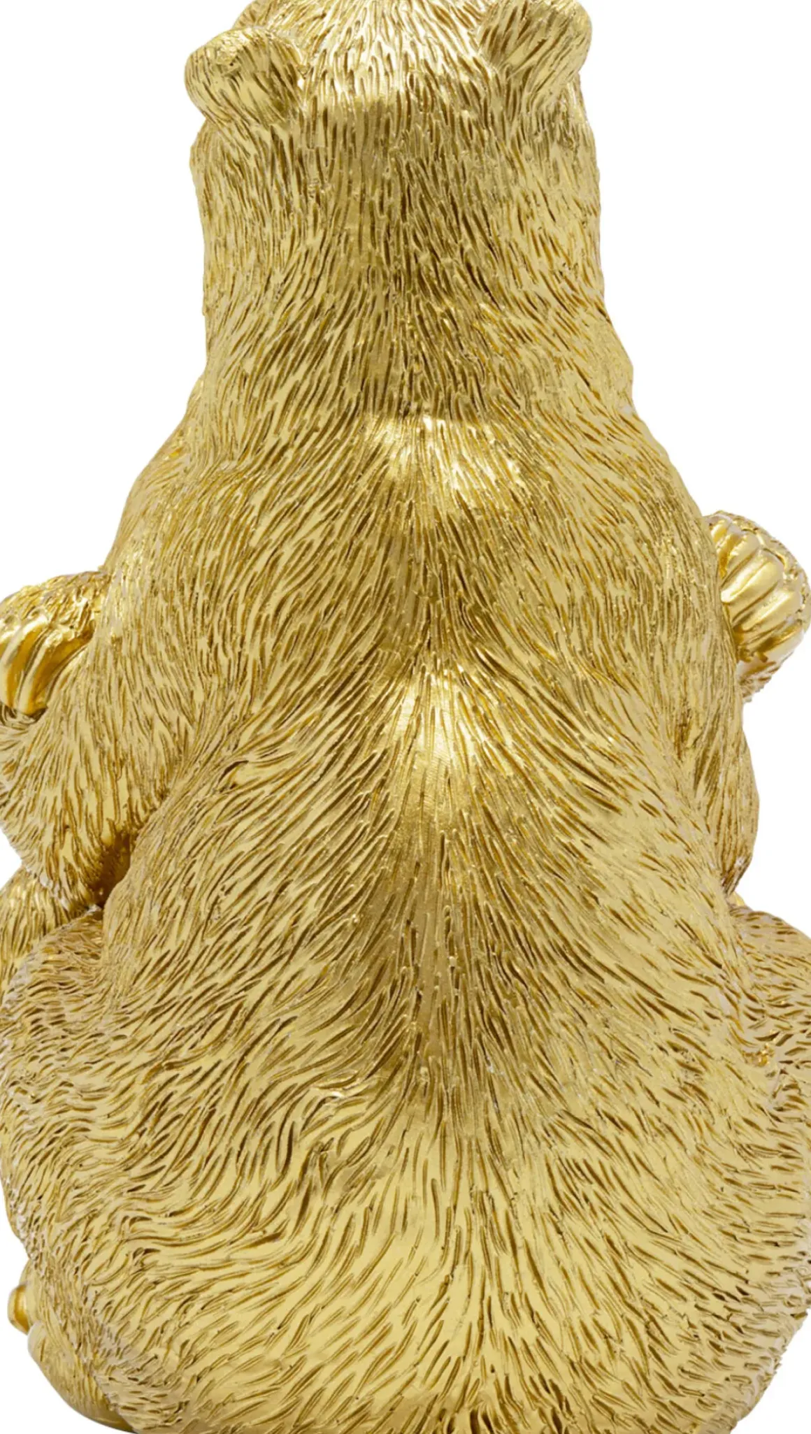 Dekorfigur Kissing Bears - Dekor Guld Björnar, 17cm - KARE Design