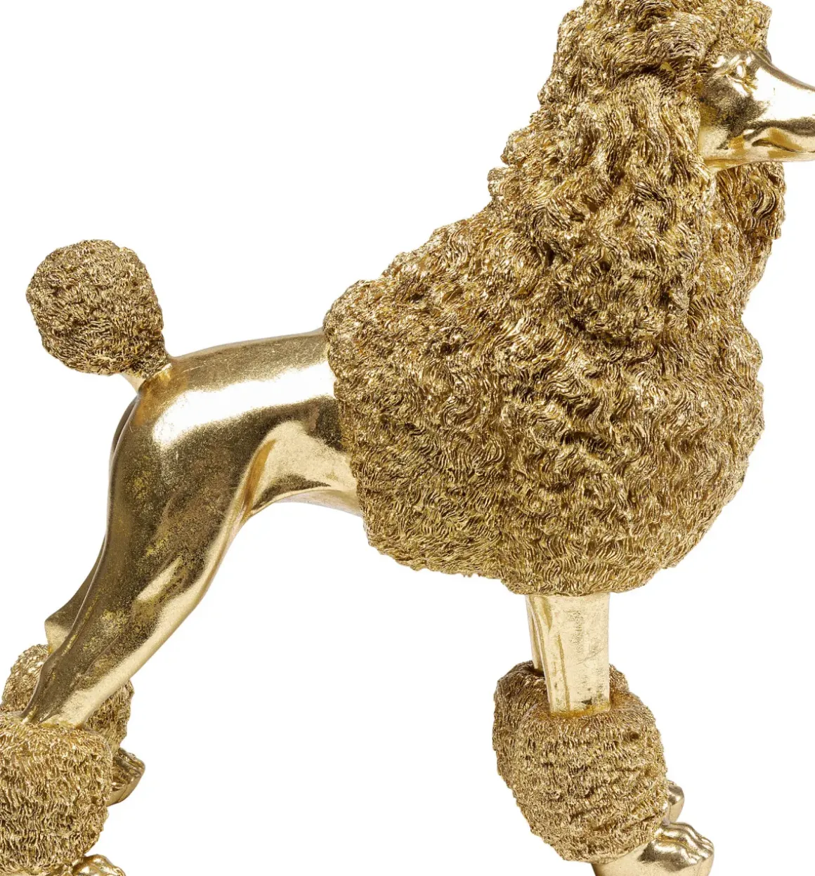 Dekorfigur Mrs Poodle - Pudel, Guld, 34cm - KARE Design