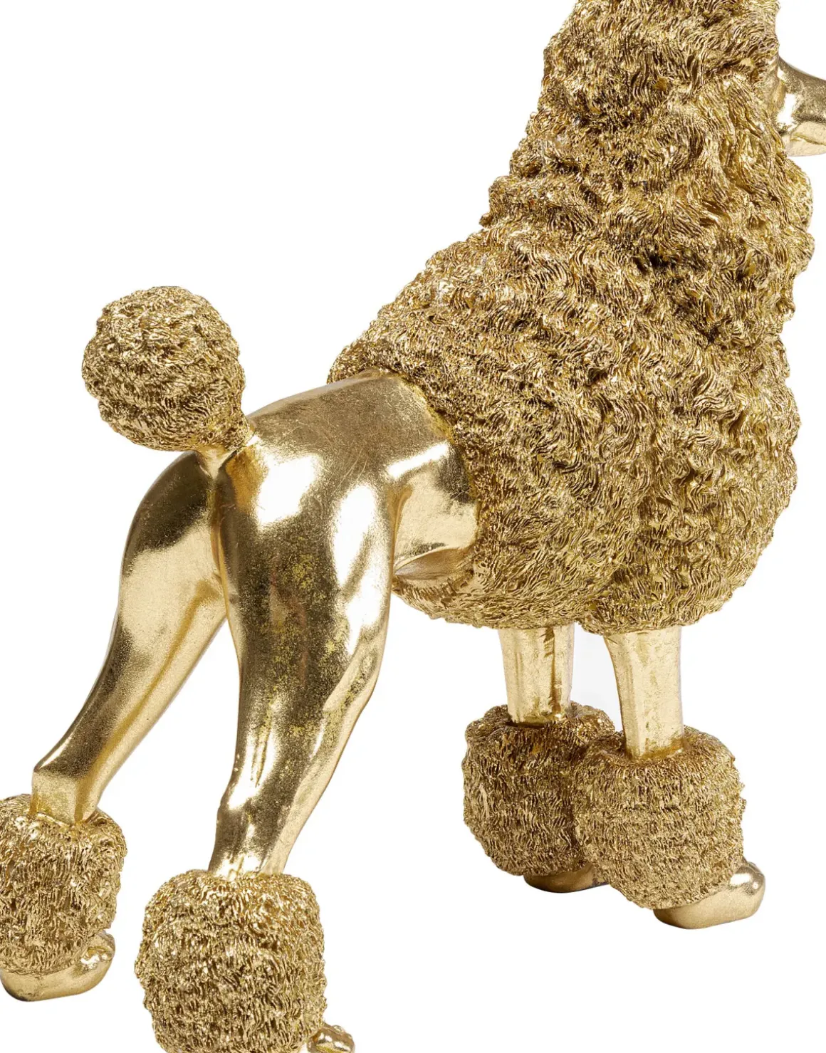 Dekorfigur Mrs Poodle - Pudel, Guld, 34cm - KARE Design