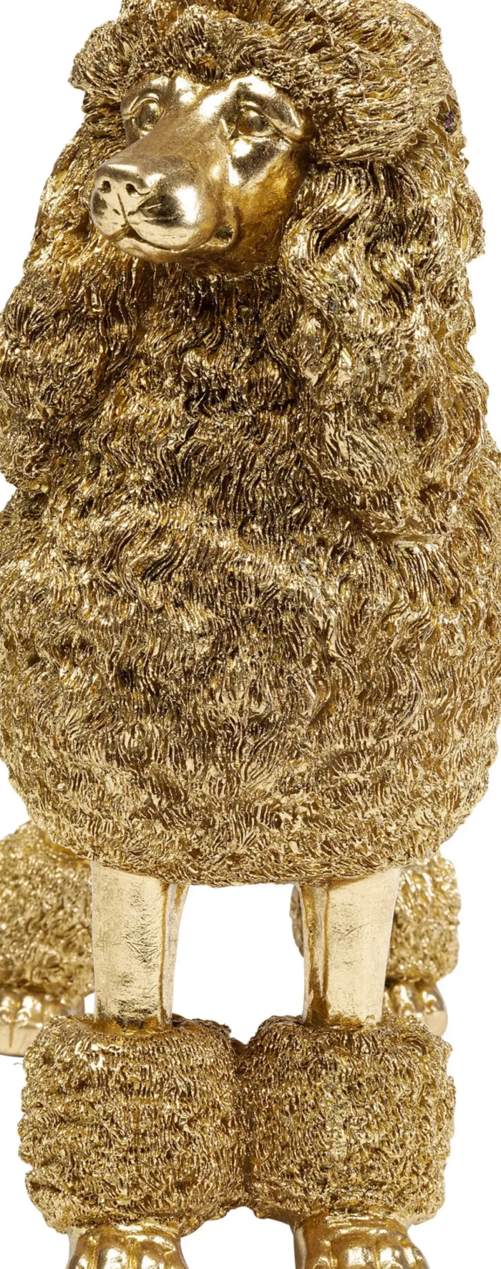 Dekorfigur Mrs Poodle - Pudel, Guld, 34cm - KARE Design