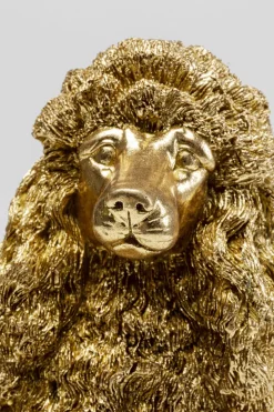 Dekorfigur Mrs Poodle - Pudel, Guld, 34cm - KARE Design