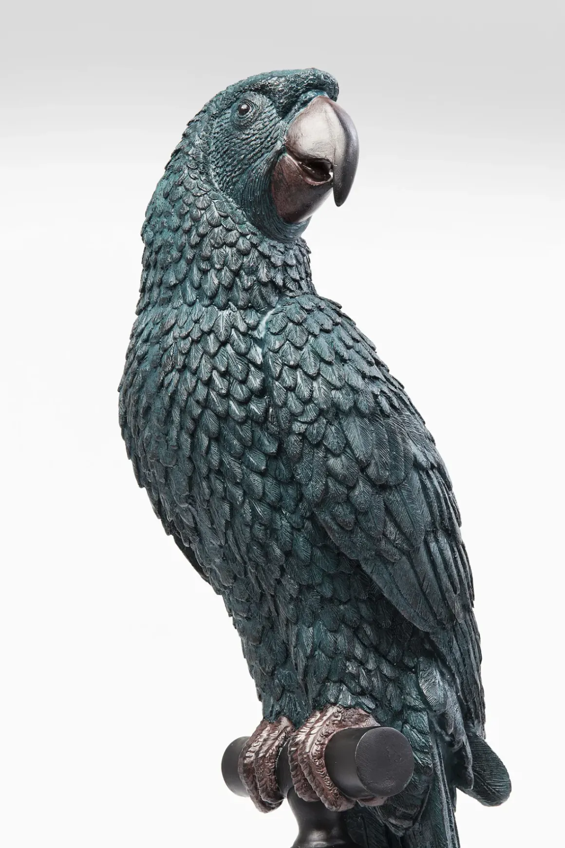 Dekorfigur Parrot - Skulptur på Piedestal Petrolblå, 116cm - KARE Design