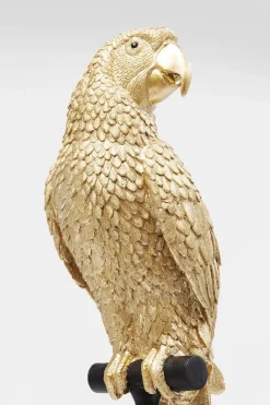 Dekorfigur Parrot - Skulpur på Piedestal Guld, 116cm - KARE Design