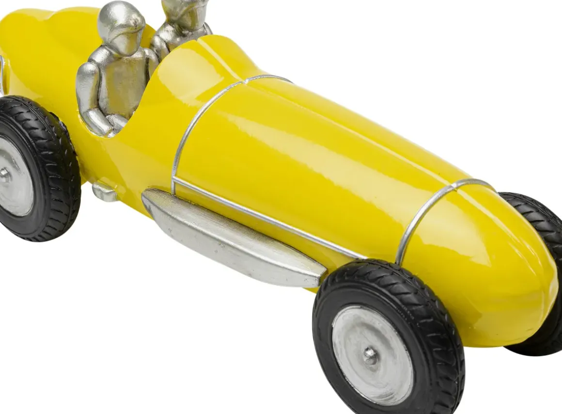 Dekorfigur Racing Car - Bil, Gul 9cm - KARE Design