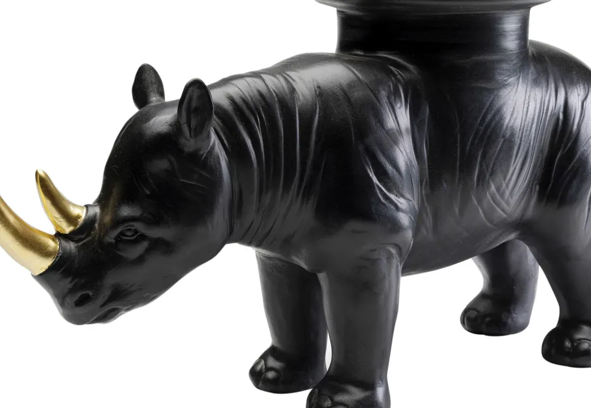 Dekorfigur Rhino - Svart, 41cm - KARE Design