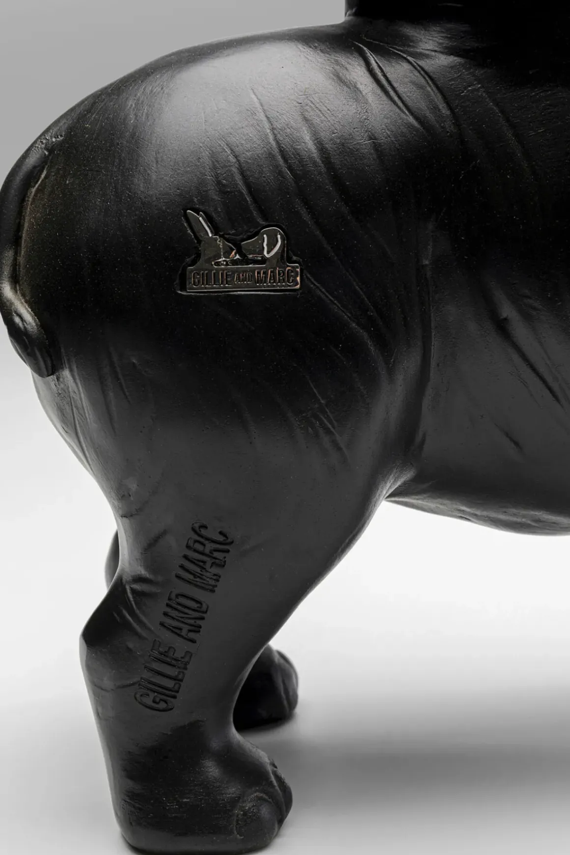 Dekorfigur Rhino - Svart, 41cm - KARE Design