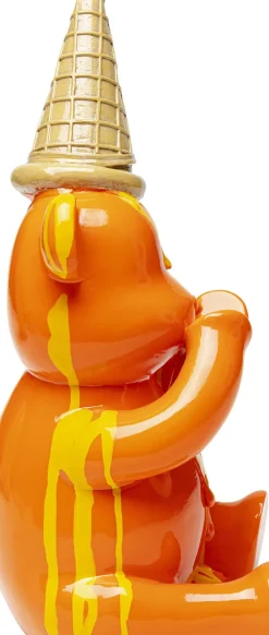 Dekorfigur Sitting Gelato Bear - Björn,Orange, 37cm - KARE Design