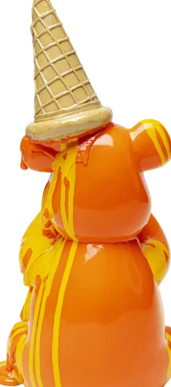 Dekorfigur Sitting Gelato Bear - Björn,Orange, 37cm - KARE Design