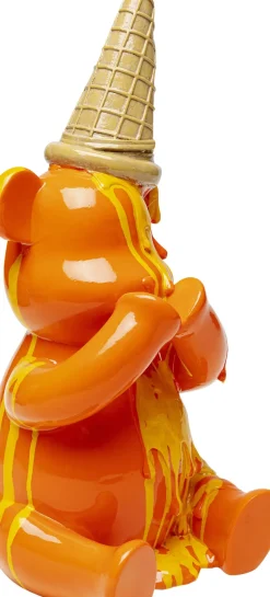 Dekorfigur Sitting Gelato Bear - Björn,Orange, 37cm - KARE Design