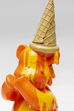 Dekorfigur Sitting Gelato Bear - Björn,Orange, 37cm - KARE Design
