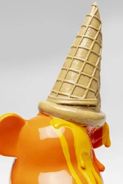 Dekorfigur Sitting Gelato Bear - Björn,Orange, 37cm - KARE Design