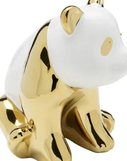 Dekorfigur Sitting Panda - Guld, 18cm - KARE Design