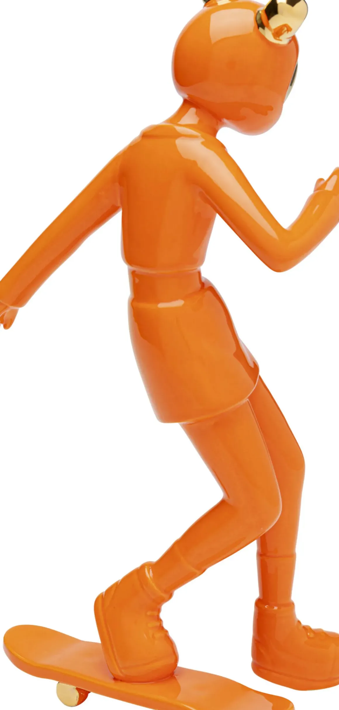 Dekorfigur Skating Astronaut - Orange, 33cm - KARE Design