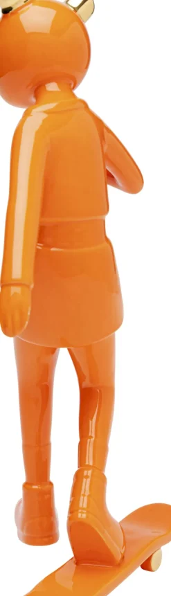 Dekorfigur Skating Astronaut - Orange, 33cm - KARE Design
