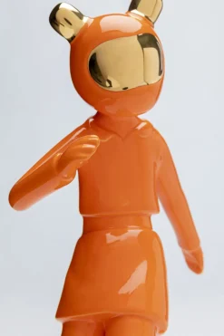 Dekorfigur Skating Astronaut - Orange, 33cm - KARE Design