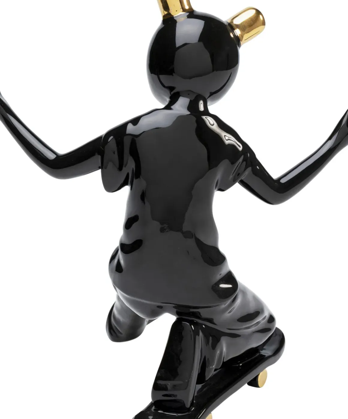 Dekorfigur Skating Astronaut - Svart, 21cm - KARE Design