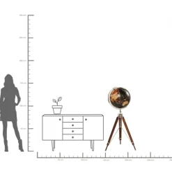 Dekor Globe Earth - Jordglob Vintage på Fot - KARE Design