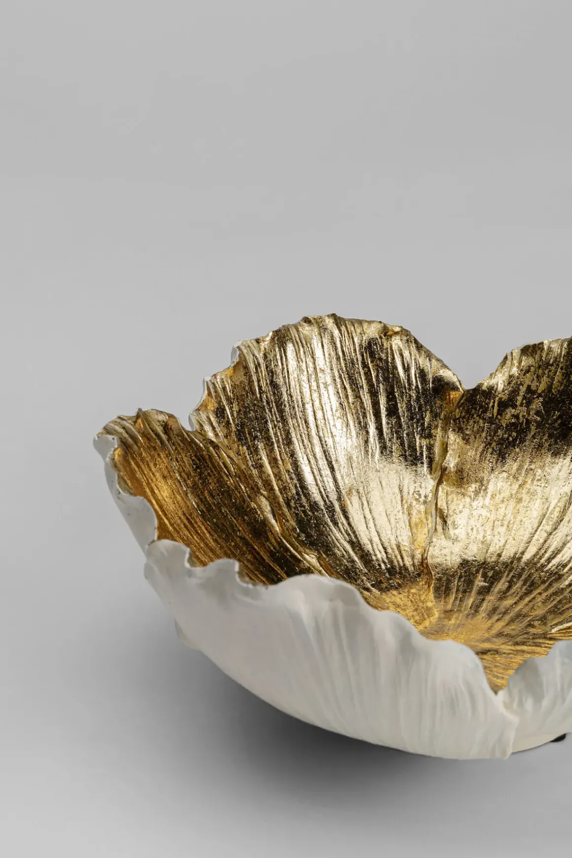 Dekor Skål Flower Bloom Cream Guld Ø25cm - KARE Design