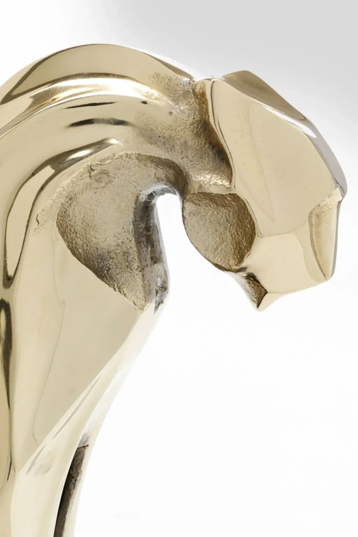 Dekor Skulptur Lion - Guld/Svart marmor, 34cm - KARE Design