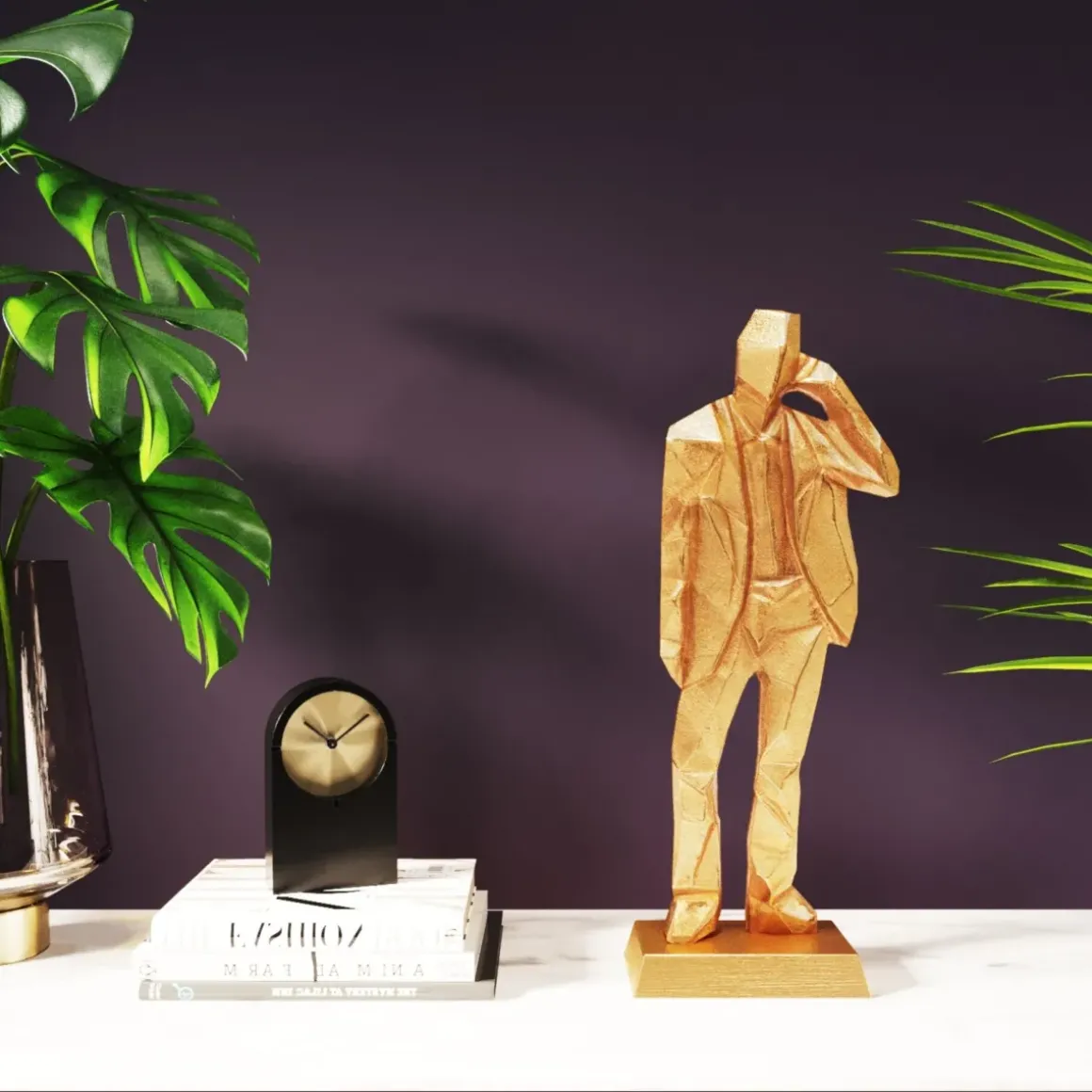 Dekor Standing Man - Guldfinish, 62cm - KARE Design
