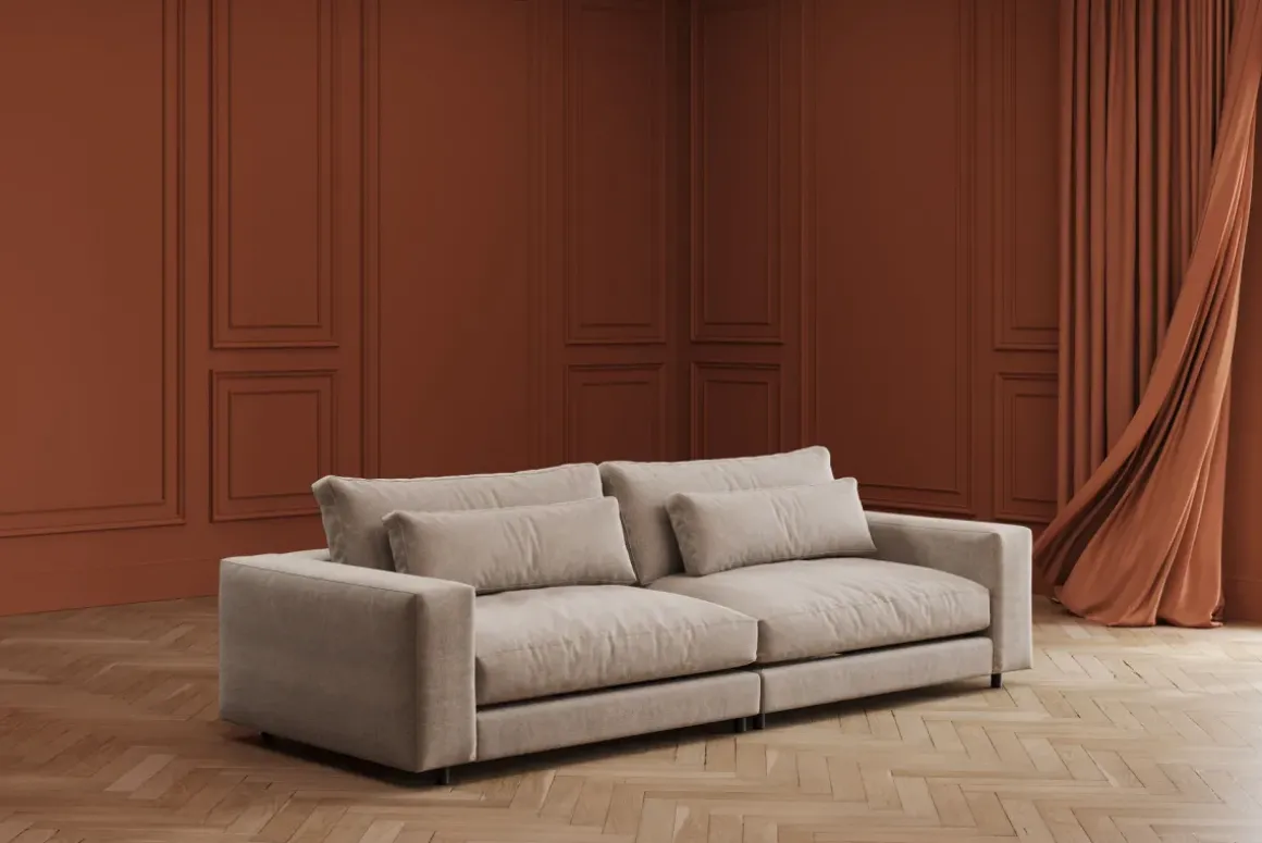 Djupsoffa Imola - Creme, 290cm - KARE Design