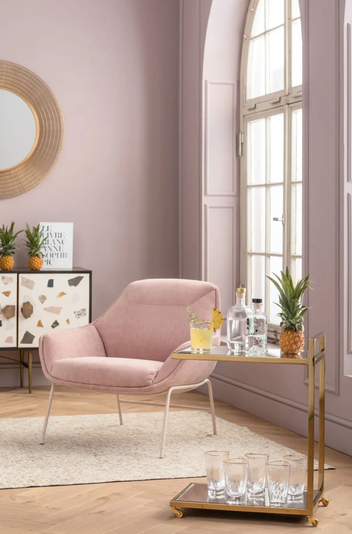 Drinkvagn Classy - Guld/Spegelglas - KARE Design