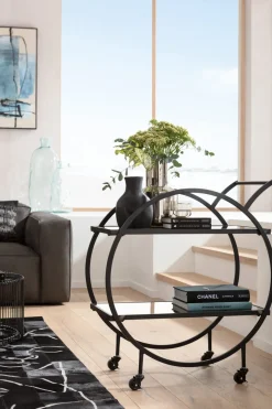 Drinkvagn Loft - Svart Stål/Glas - KARE Design