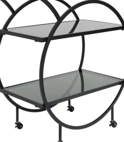 Drinkvagn Loft - Svart Stål/Glas - KARE Design