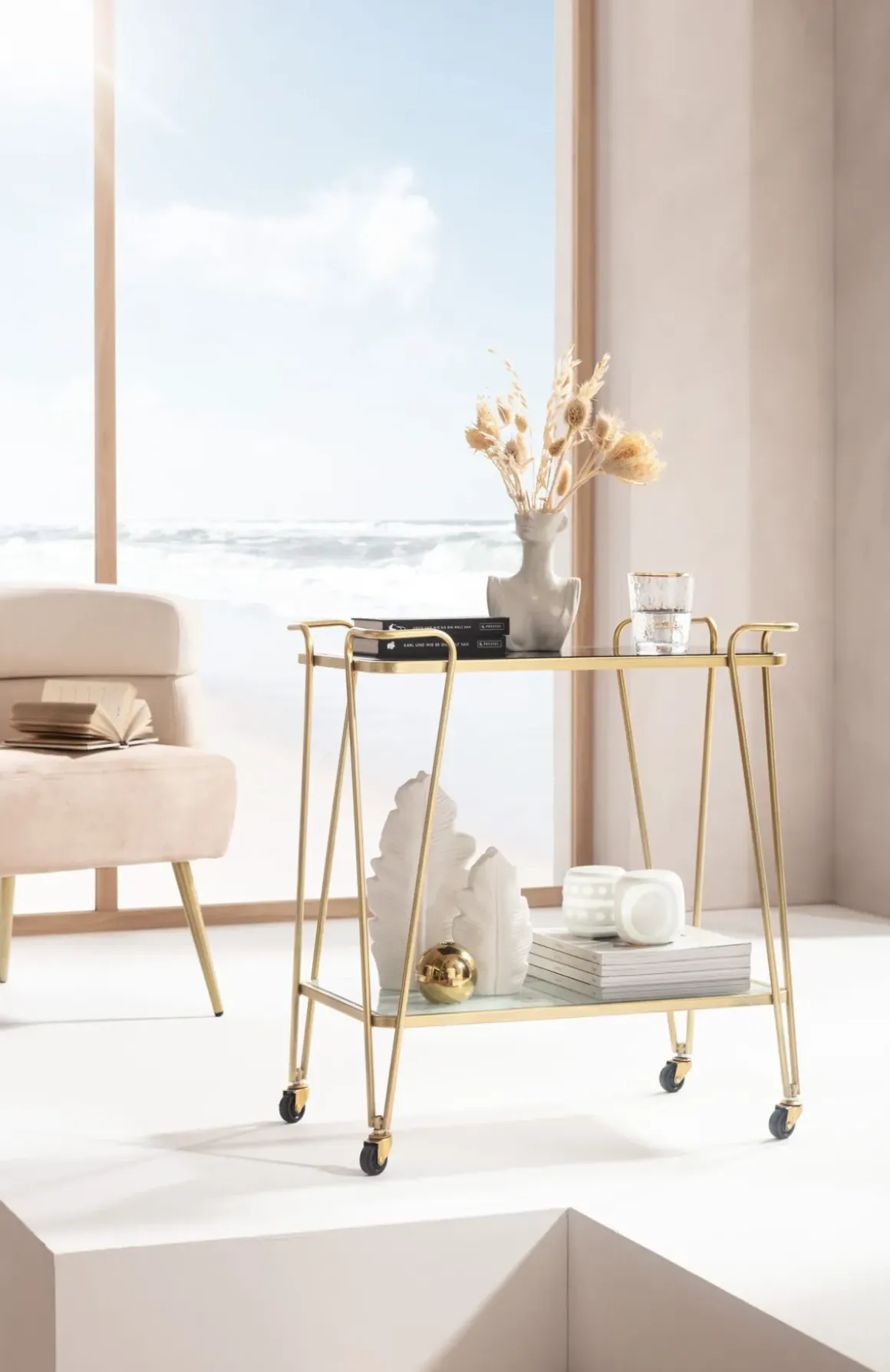 Drinkvagn West Coast - Guld - KARE Design