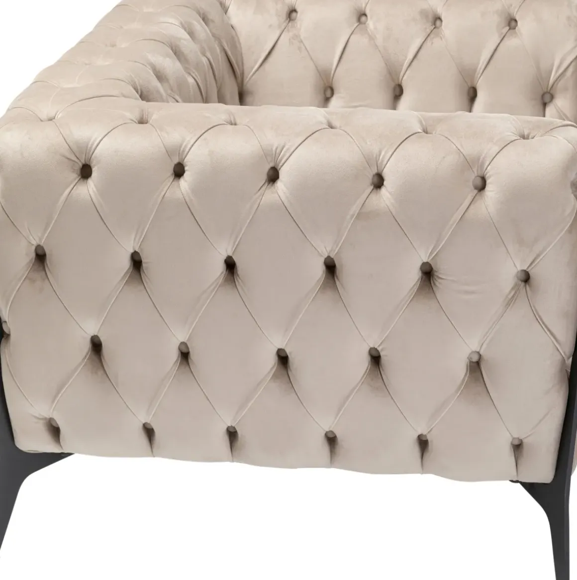 Fåtölj Bellissima Velvet - Beige, 120cm - KARE Design
