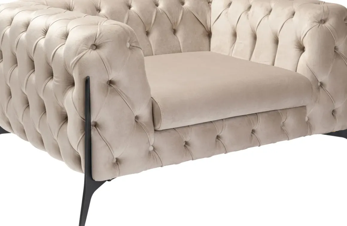 Fåtölj Bellissima Velvet - Beige, 120cm - KARE Design