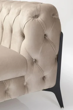 Fåtölj Bellissima Velvet - Beige, 120cm - KARE Design