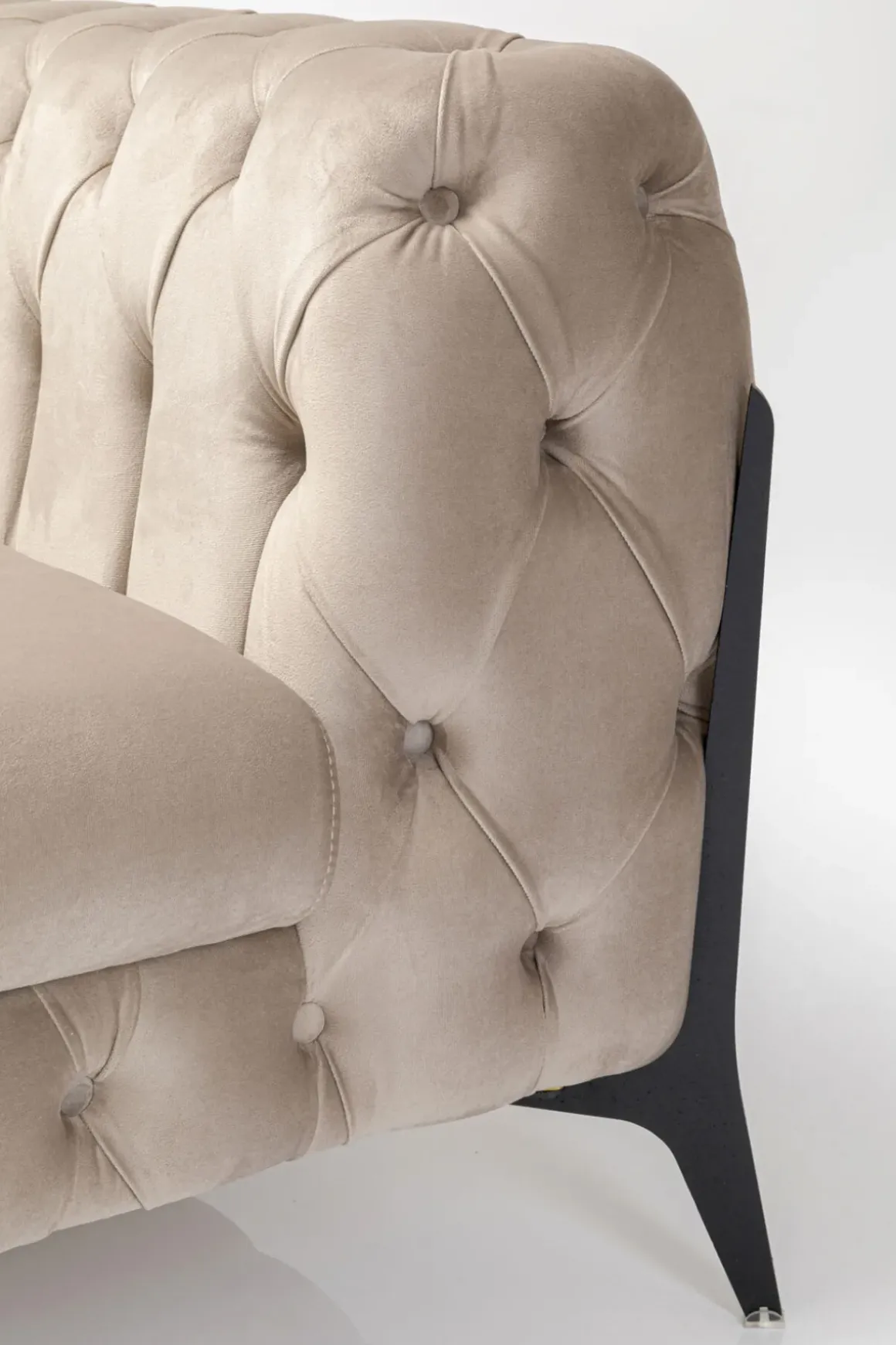 Fåtölj Bellissima Velvet - Beige, 120cm - KARE Design