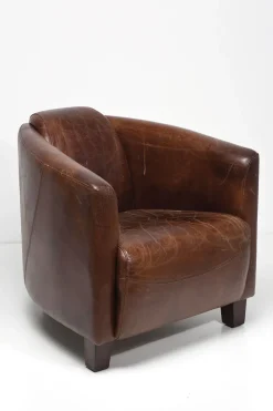 Fåtölj Cigarr Lounge - Brun Läder - KARE Design