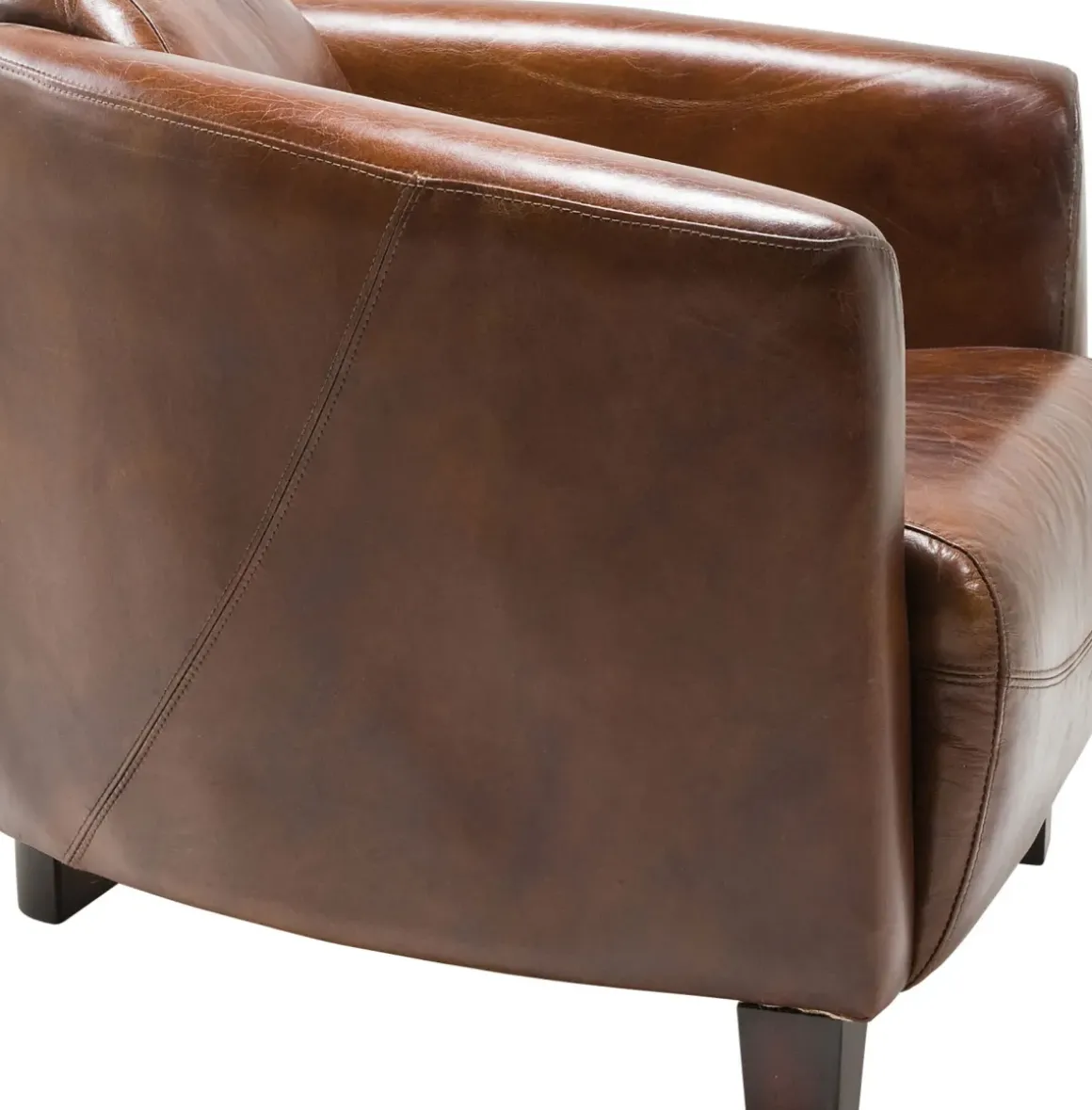 Fåtölj Cigarr Lounge - Brun Läder - KARE Design
