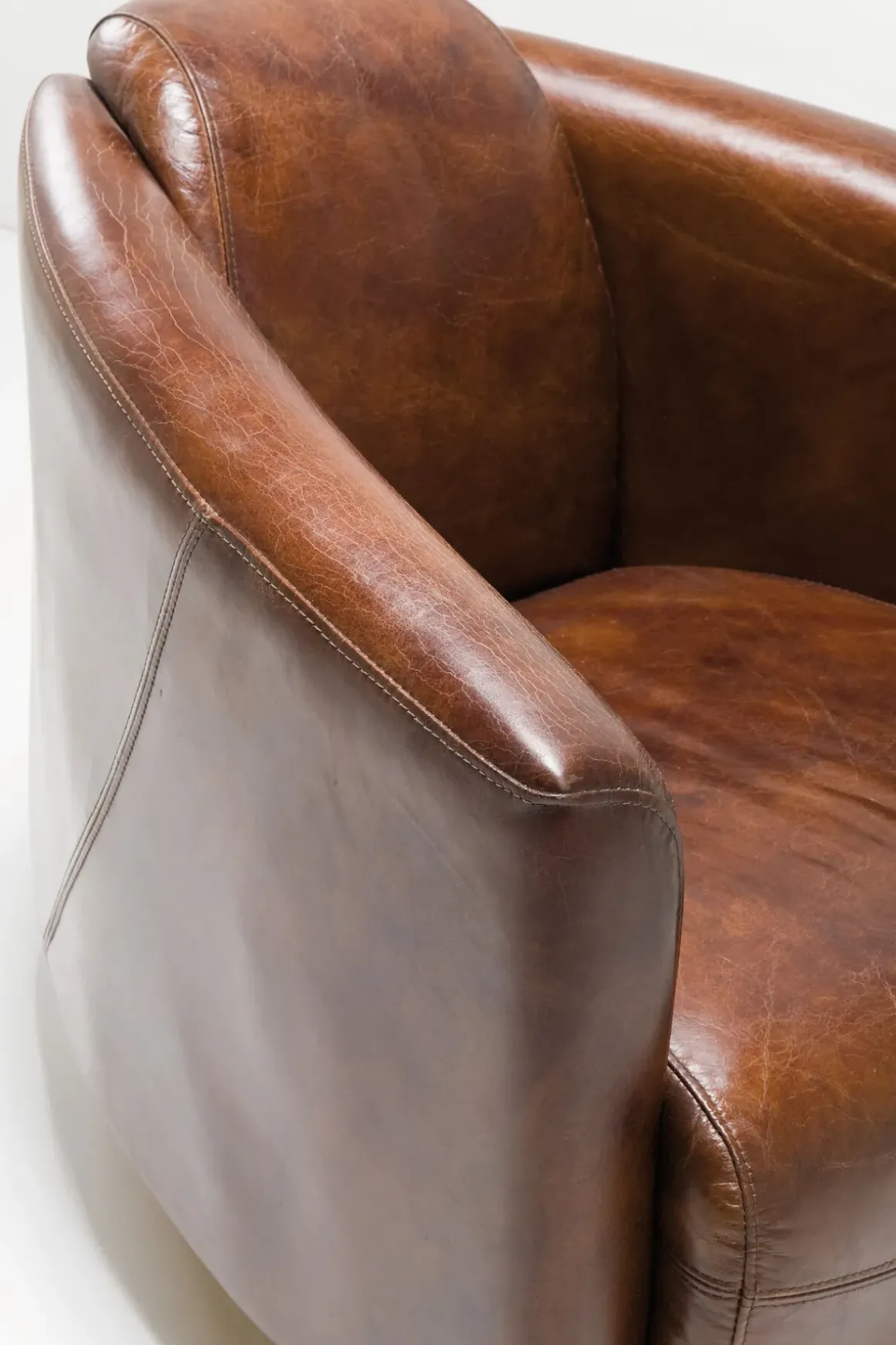Fåtölj Cigarr Lounge - Brun Läder - KARE Design