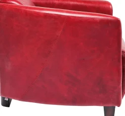 Fåtölj Cigarr Lounge - Röd Läder - KARE Design