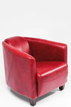 Fåtölj Cigarr Lounge - Röd Läder - KARE Design