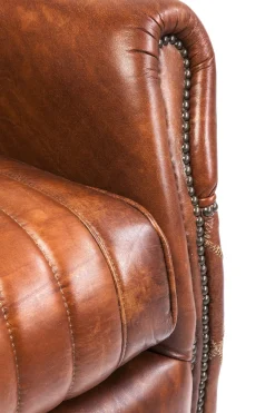 Fåtölj Country Side - Klassisk Öronlappsfåtölj i Läder - KARE Design