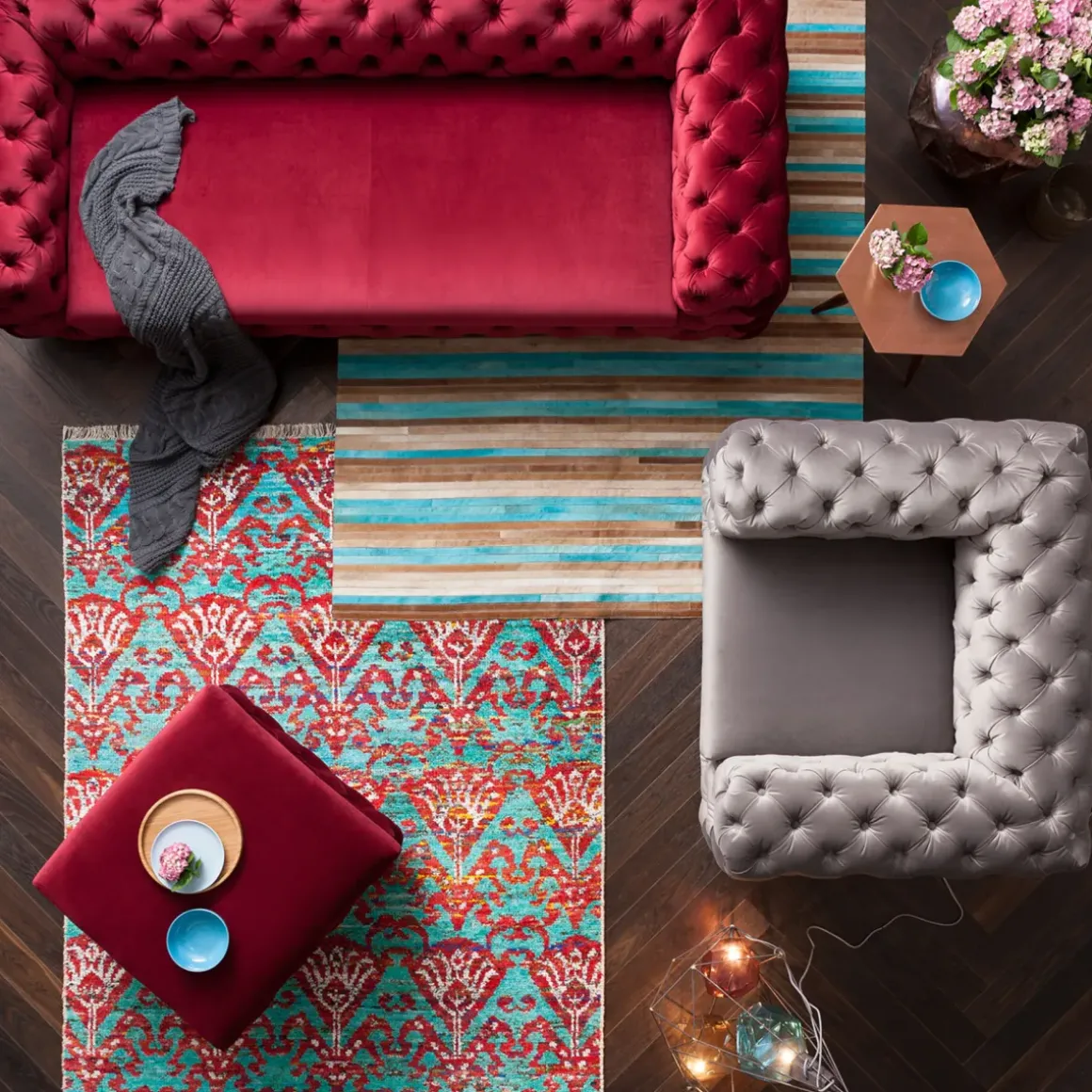 Fåtölj Desire - Grå Sammet - KARE Design