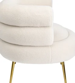 Fåtölj Livelli - Cremevit/Guld - KARE Design