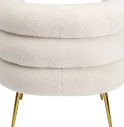Fåtölj Livelli - Cremevit/Guld - KARE Design