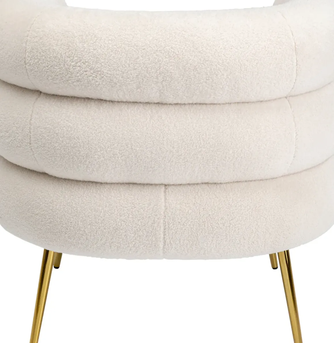 Fåtölj Livelli - Cremevit/Guld - KARE Design