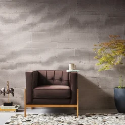 Fåtölj Loft - Brun Sammet/Mässing - KARE Design