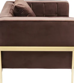 Fåtölj Loft - Brun Sammet/Mässing - KARE Design