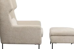 Fåtölj med Pall Quinn Hög - Beige - KARE Design