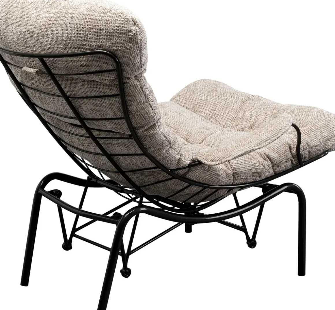 Fåtölj med Pall Vienna - Swing Beige - KARE Design