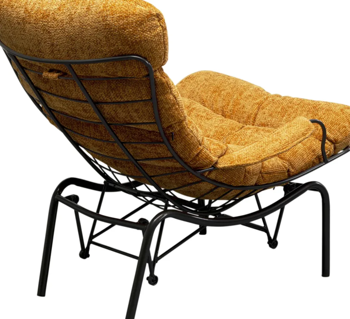 Fåtölj med Pall Vienna - Swing Gul - KARE Design