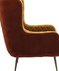 Fåtölj Nonna - Öronlappsfåtölj Rost/Orange - KARE Design