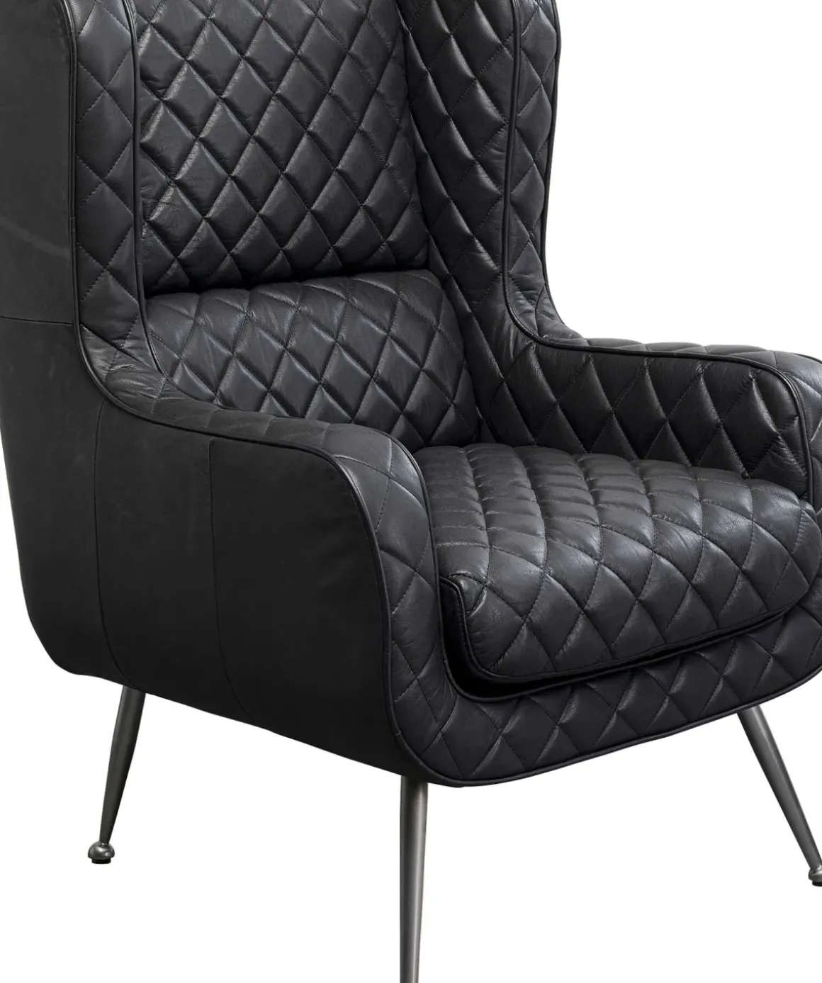 Fåtölj Nonna Smart - Svart Läder - KARE Design
